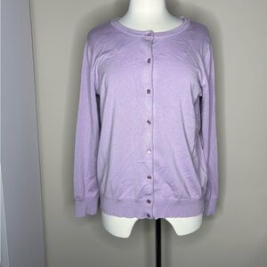 Cyrus Lilac Button-Up Women's Cardigan
